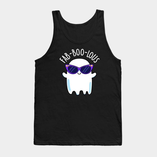 Fab-boo-lous Cute Funny Ghost Pun Tank Top by punnybone